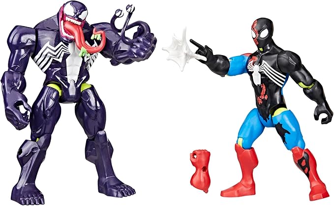 SPIDER-MAN Marvel MixMashers Venom vs. Venomized, Custom Action Figure & Accessories 2-Pack, 5-Inch-Scale Super Hero Toys for Kids Ages 4+ (Amazon Exclusive)