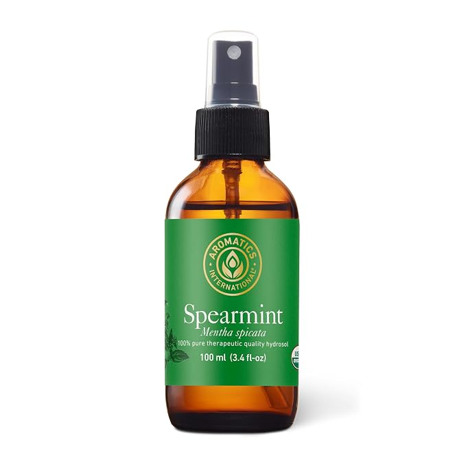 Aromatics International Spearmint Hydrosol 100ml | Fresh Herbaceous Minty Natural Aromatic Mist for Home, Mood & Daily Use