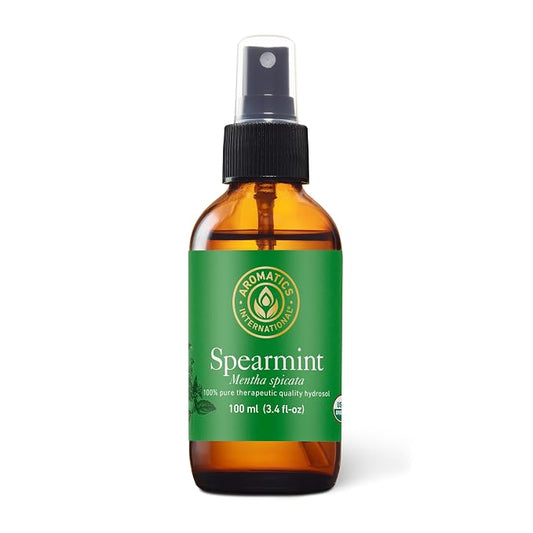 Aromatics International Spearmint Hydrosol 100ml | Fresh Herbaceous Minty Natural Aromatic Mist for Home, Mood & Daily Use