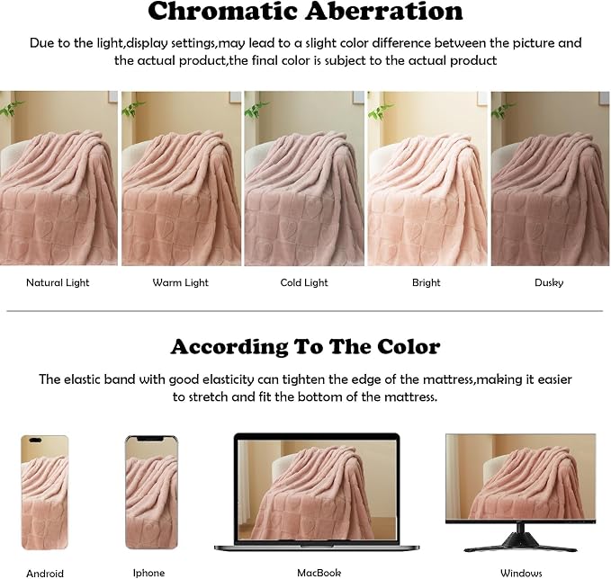NEWCOSPLAY 3D Heart Checkered Flannel Queen Blanket, Pink Love, 90"x90" | Super Soft Cute Lightweight Decorative Premium Silky Fleece Blanket for Couch Sofa Bed, Gift for Women Men, All Season Use