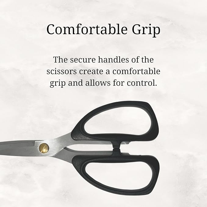 2 Pack All Purpose Kitchen Scissors, Durable Stainless Steel Scissors, Soft Grip Comfort Handle, 7.75 Inch, Black