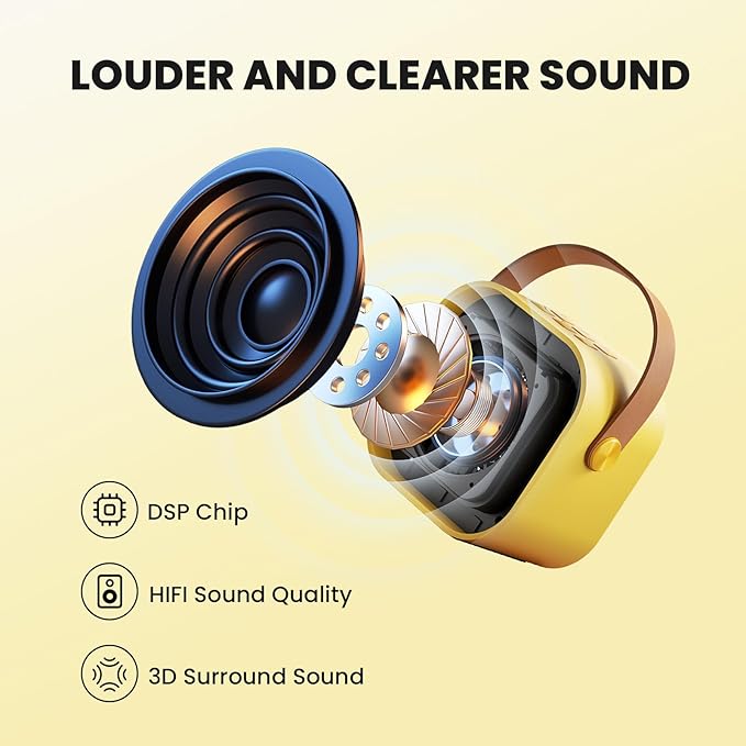 Karaoke Machine for Kids, 2026 TOP Toys Birthday Gifts Ideas for Girls Ages 4, 5, 6, 7, 8, 9, 10, 12+ Years Old, Portable Mini MP3 Player with 2 Wireless Mics for Party