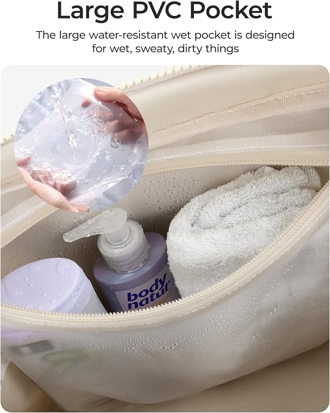 BAGSMART Gym Bag for Women, Duffle Bag for Travel with Wet Pocket, Lightweight Carry on Weekender Duffel, Water Resistant