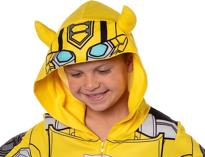 Transformers Boys' Retro Union Suit One Piece Pajama Outfit - Optimus Prime and Bumblebee Styles Available