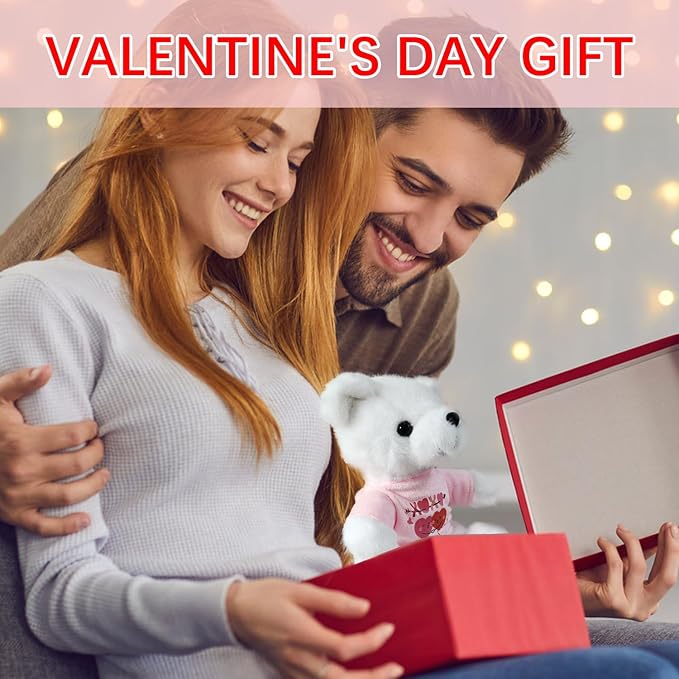 Pink Heart Teddy Bear Stuffed Animal - Soft with Adorable Pink Outfit & Heart-Shaped PawsPlush, for Kids Adults Valentine's Day Birthday