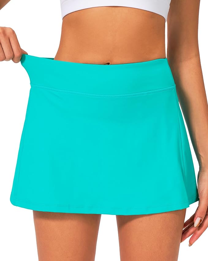 Stelle Women Tennis Skirt High Waisted Athletic Golf Skorts with Pockets | Tummy Control, Built-In Shorts, Deep Pockets, Pleated, Breathable, Lightweight, Tennis, Golf, Pickleball, Running, Workout