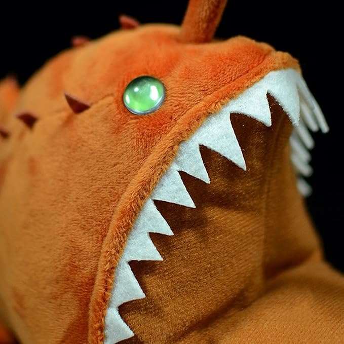 Simulation Anglerfish Stuffed Animals 10inch, Cute Soft Anglerfish Fish Plush Toy Children Room Decoration Pillows