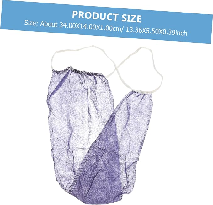 Didiseaon 100pcs Women Disposable T Back Panties Non Woven Thong Sauna Briefs Breathable Elastic Waistband Comfortable Spray Tanning Underwear for Spa and Beauty Use Random Color Blue