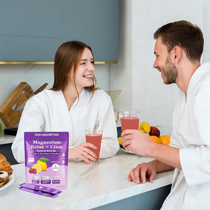 Calm Magnesium Powder,Natural Calm Powdered Drink,Cortisol Drink Mix for L-Theanine,Ashwagandha,Magnesium Glycinate,Anti-Stress Drink Mix Powder,Ashwagandha Supplements for Relaxation Sleep-20 Packet
