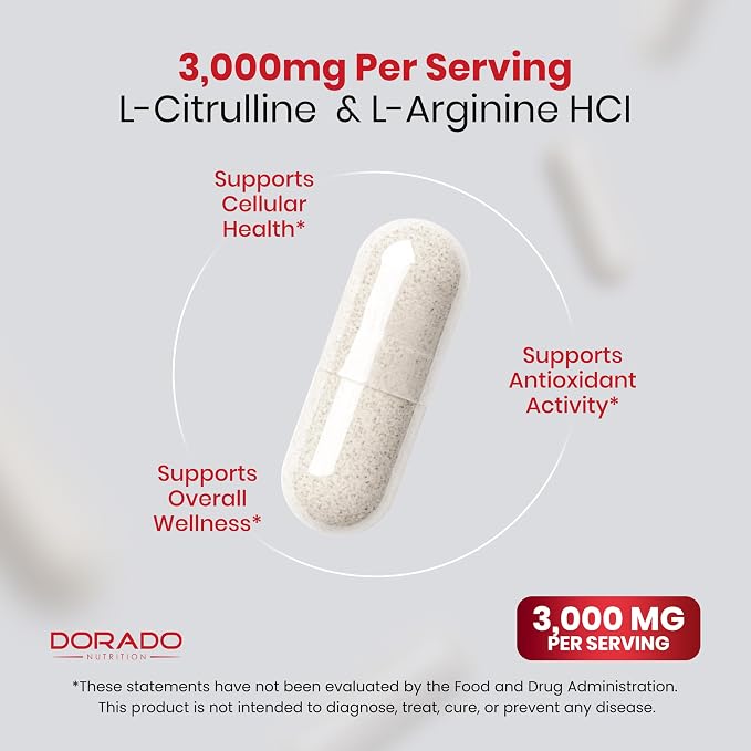 Nitric Oxide Supplement for Men (240 Count) L Arginine L Citrulline 3000mg - Stamina, Endurance, Performance for Workouts - NO Supplements for Men - Gluten Free, Non-GMO (240 Vegan Capsules)