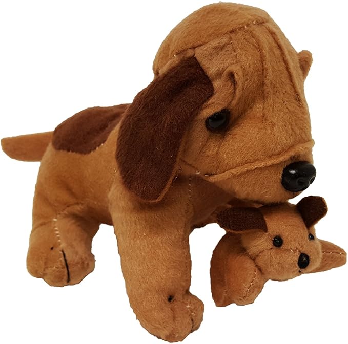 Plush Dogs and Cats Holding Their Babies (12 Dogs Holding Puppies)