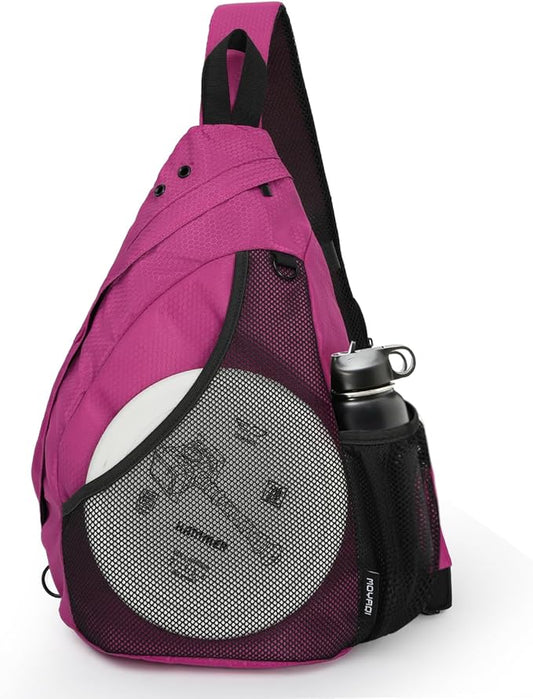 MOYAQI Disc Golf Bag with Retriever Holder and Storage Pockets, Disc Golf Backpack with 8-10 Disc Capacity, Padded Adjustable Strap and Back Panel, Lightweight and Durable