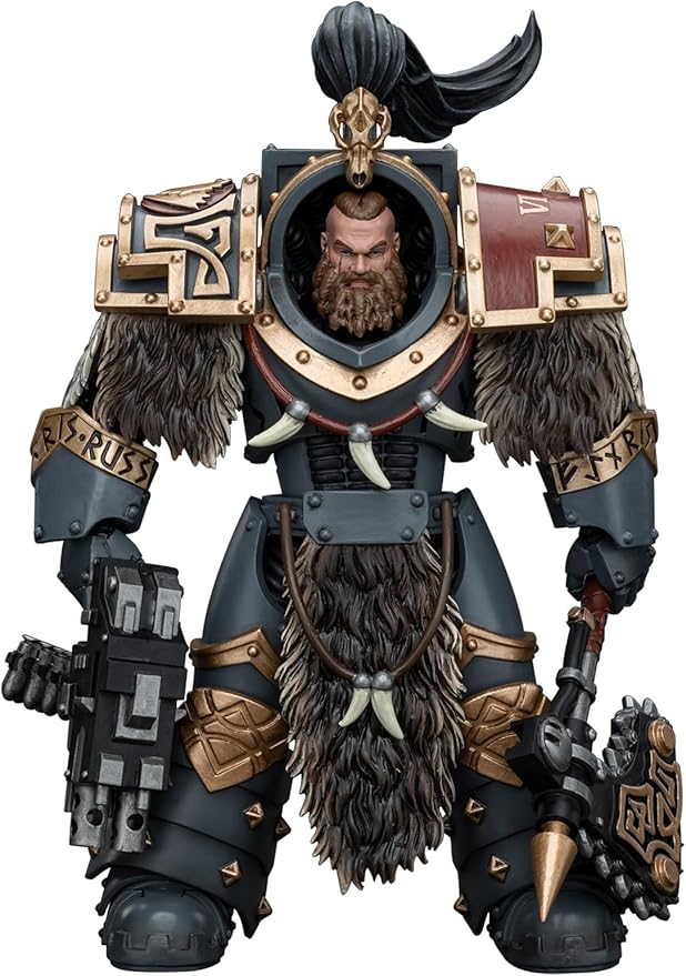 JOYTOY Warhammer 40K 1/18 Action Figures, Space Wolves Varagyr Wolf Guard Squad Varagyr Terminator 4 Perfect for Collectors & Decor, Ideal Gift for Birthdays, Christmas, Character Figure - JT5857