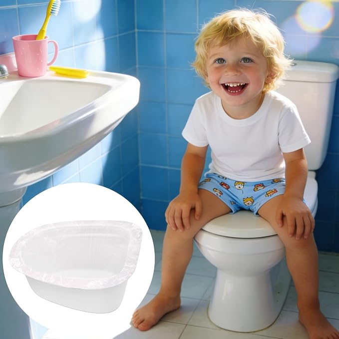 100pcs Single Use Potty Liners Compatible with Summer Infant My Size Potty Pro, Portable Training Pee Toilet Bags Elastic Fit Toilet Seat Cover for Toddler Potties Chair Travel Portable Toilets