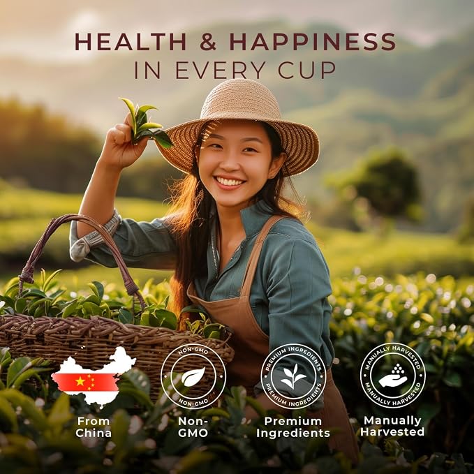 Gya Tea Co Citrus Mint Herbal Tea Bags (20 Bags) - Caffeine Free with a Tangy Flavor for All Day Comfort, Calming, Relaxing & Nourishing - Fruit & Herbal Blends