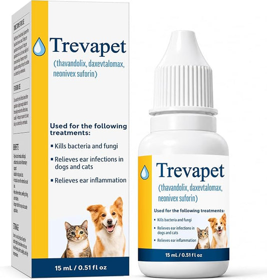 Yeast Infection Treatment for Dogs, Dog Ear Infection Treatment, Ear Drops for Dogs & Cats, Helps Relieve Ear Redness, Itching, Irritation & Discomfort, Easy Dropper Application, 0.51 fl oz (15 mL)