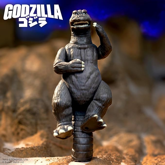 Super7 Toho Godzilla '65 (Victory Celebration) Reaction Figure - 3.75" Toho Godzilla Action Figure Classic Monster Movie Collectibles and Retro Toys