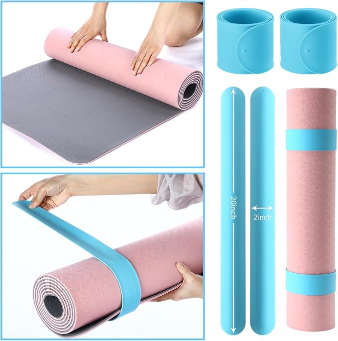 Halloscume Yoga Bag Set for Women Including Yoga Mat Tote Bag, Booty Resistance Bands, Non Slip Sports Socks Silicone Ties for Pilates Travel Workout Office Home Gym