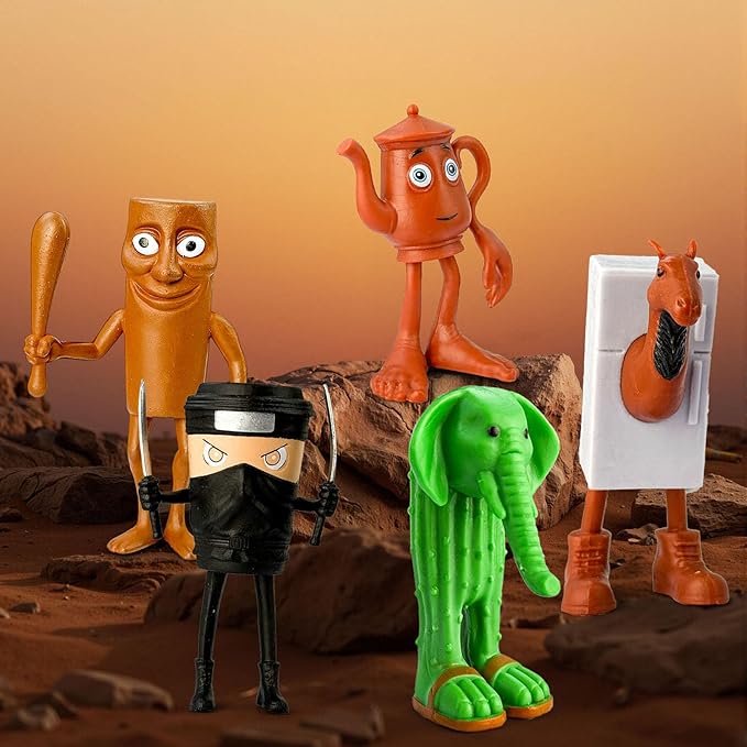 8Pcs Italian Brainrot Action Figures,Tralalero Travala Toy Set Tralalero Travala,Tung Tung Tung Sahur, Brr Brr Patapim - Brainrot fidget Toys,Decorations Gifts for Office Room Figurine Decor (8PCS-E)
