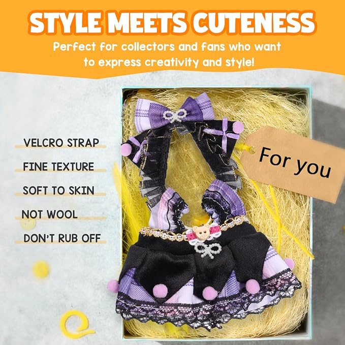 AICase for 17cm Doll Clothes/Outfit,Clothes Set for 17cm Doll,3 Piece Set Hat Clothing, Boys and Girls Stylish Adorable Dolls Clothes Accessories_02