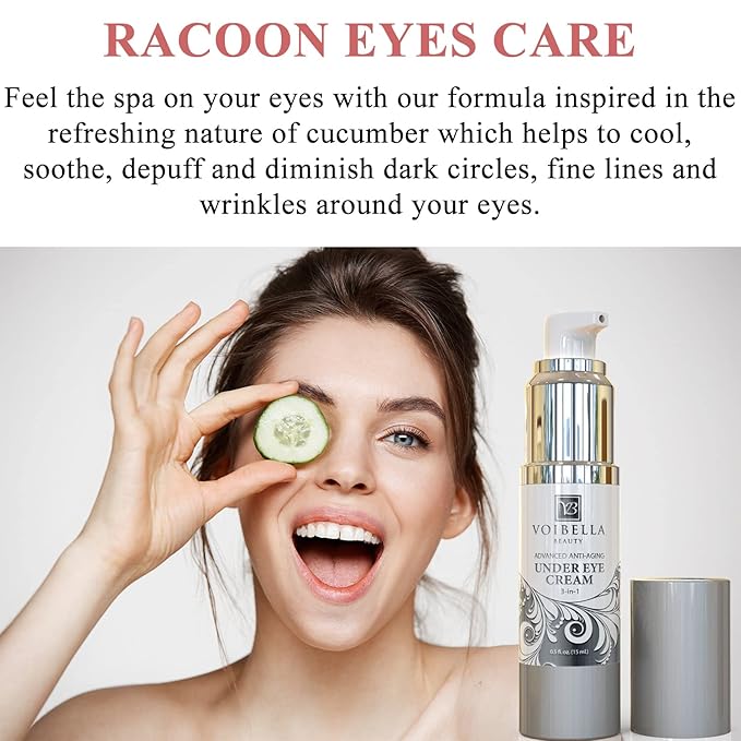Under Eye Cream with Retinol, Peptides, Hyaluronic Acid & Aloe - Advanced Repair Formula for Puffiness, Bags, Dark Circles & Dry Under Eyes - Best Anti Wrinkle Eye Cream for Women & Men