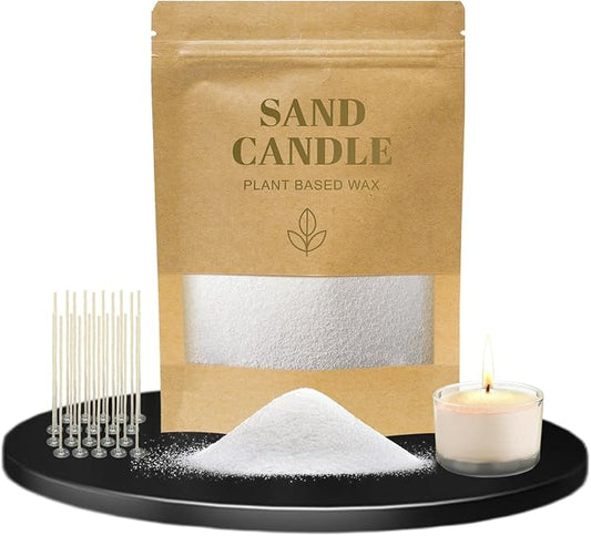 Scented Candle Sand – Candlelit Orchard | 17.6oz Natural Wax Beads with 20 Wicks | Cozy Holiday Aroma, Smoke-Free, 120+ Hours of Festive Light & Warmth