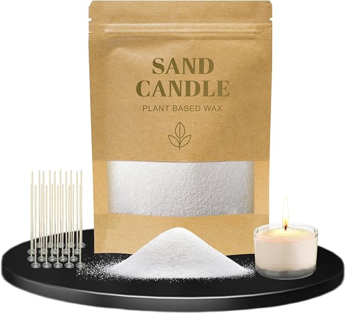 Scented Candle Sand – Lavender & Bergamot Serenity, 17.6oz Plant-Based Wax Granules with 20 Cotton Wicks, Smoke-Free Burn, Over 120 Hours of Relaxing Aroma, Crafted for Tranquil (Lavender Pines)