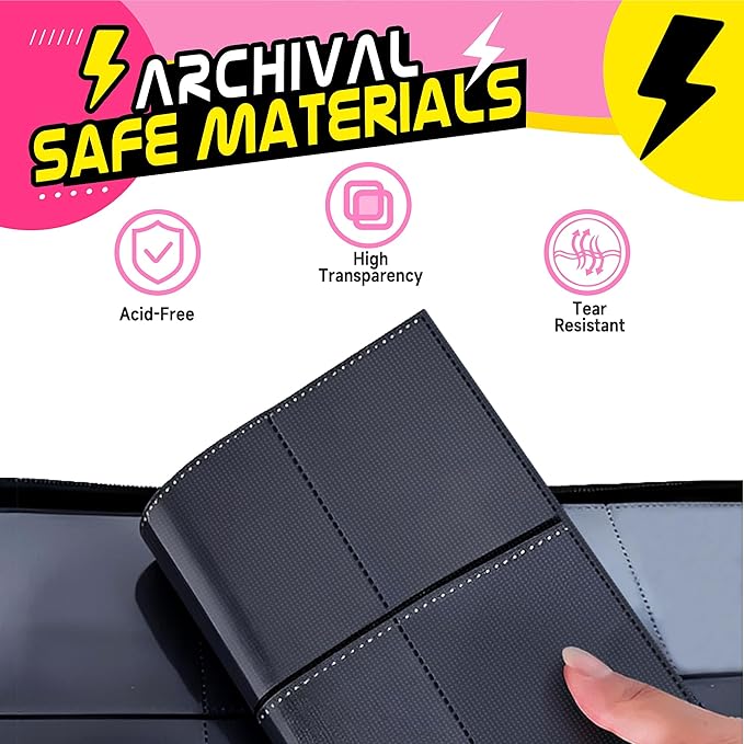 Trading Card Binder 4 Pocket,400 Pocket Card Collection Binder with 50 Removable Sleeves,PU Waterproof Top Card Book,3-Ring Zipper Collectible Trading Card Album for MTG/TCG/Card Holder Gift（Pink）