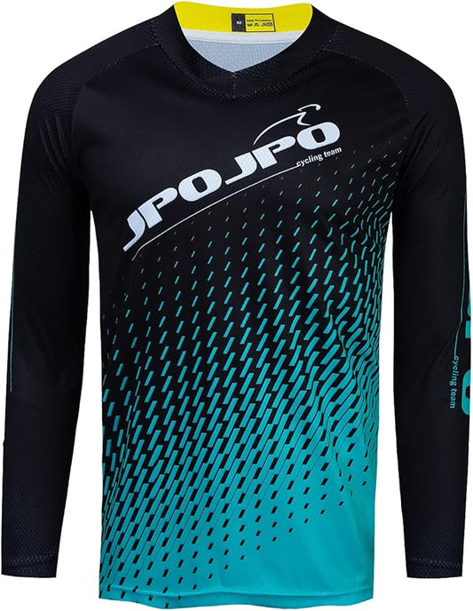 Boy Girl Cycling Jersey Kids Mountain Bike Motocross Long Sleeve Shirt Biking Tops 4-14 Years