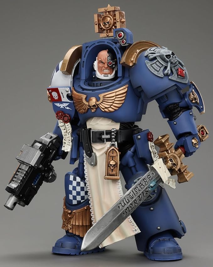 JOYTOY Warhammer 40K 1/18 Action Figures, Ultramarines Captain in Terminator Armour Perfect for Collectors & Decor, Ideal Gift for Birthdays, Christmas, Character Figure - JT4980