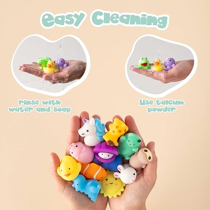 Mochi Squishy Toys Bulk for Kids Party Favors Pack 40 - BONNYCO | Goodie Bags Stuffers for Kids 3-5 4-8, Return Gifts Birthday Party | Squishy Fidget Toys, Pinata Stuffers Birthday Boys Girls Kawaii