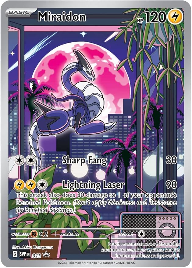 Pokémon TCG: Scarlet and Violet Elite Trainer Box - Miraidon Purple (1 Full Art Promo Card, 9 Boosters and Premium Accessories)