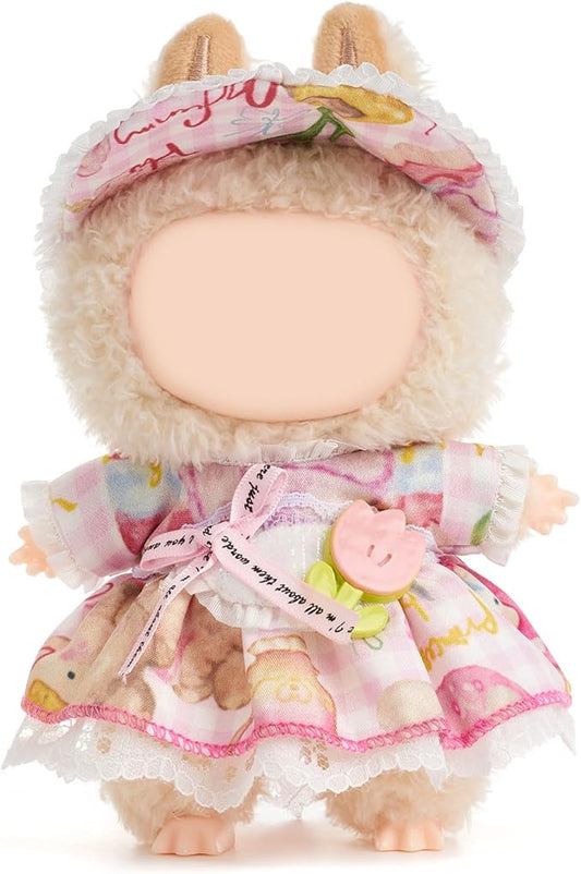 Clothes for 15/17cm Doll (No Doll), Fashion Outfit Set - Hat + Skirt, Cute Dress Up Accessories (Gardener)