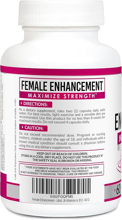 AMPLICELL Women's Libido Support & Hormone Balance – Maca, Ashwagandha, Dong Quai, Ginseng & Tongkat Ali – Energy, Mood & Feminine Vitality – Non-GMO, Vegan – 60 Ct