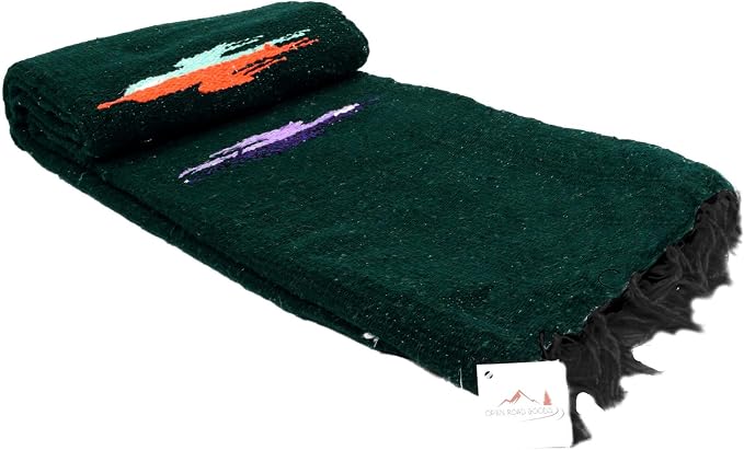 Open Road Goods Mexican Thunderbird Yoga Blanket, Handwoven Throw for Yoga, Meditation, and Home Décor – Versatile Blanket for Beach, Picnic, Camping, or Outdoor Use