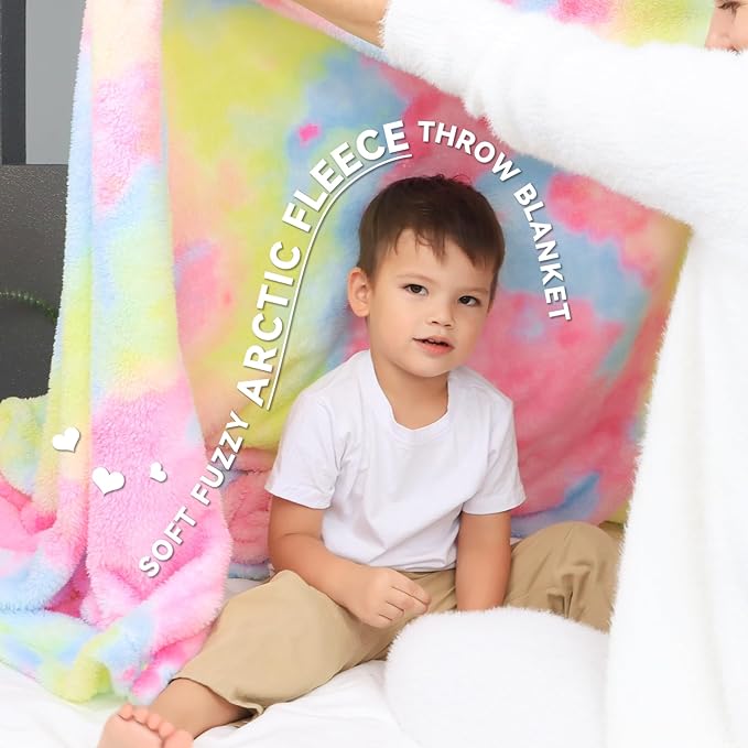 MUGD Soft Blankets Fuzzy Twin Bed Fleece Blanket Kids Warm Throw Blanket for Bed