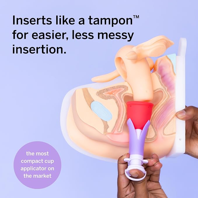 Pixie Menstrual Cup Collection - Inserts Like a Tampon™ - 2 Reusable Period Cups with Applicator, Sterilizer, Feminine Wash & Totes - All-in-One Easy Period Solution for Feminine Care