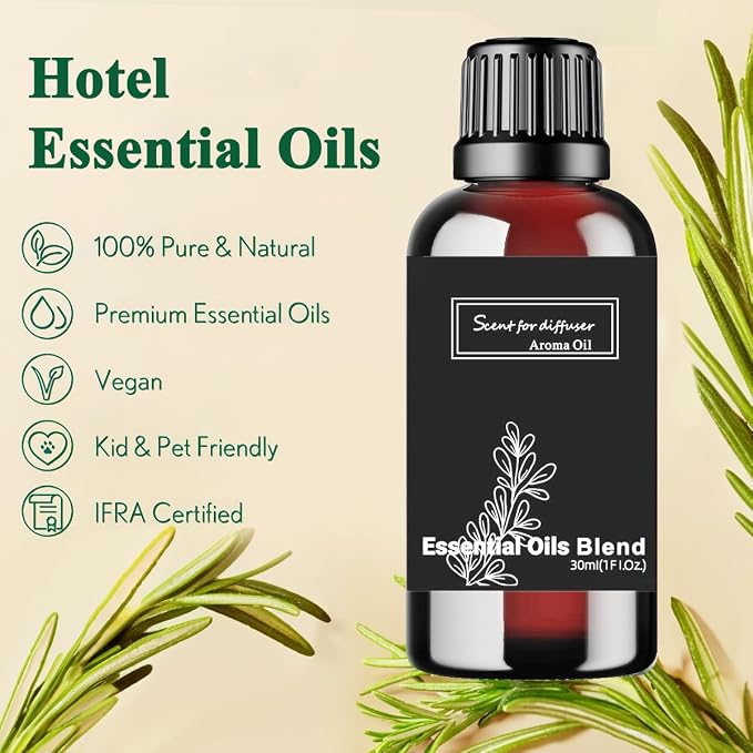 Santal Essential Oil Inspired by Luxury Hotel for Diffusers, Pure Hotel Diffuser Oil, Sandalwood, Cedarwood and Musk, Home Luxury & Hotel Scent - 30ML