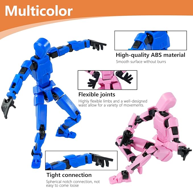 Action Figure Set, Model 13 Action Figure Multi-Jointed Movable,Gift Box Packaging, a Great for Loved Ones and Friends. (Black)