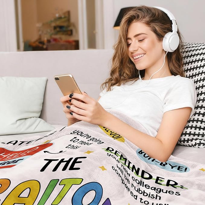 Coworker Leaving Gifts for Women, Farewell Gifts for Coworkers | Goodbye&Going Away Gifts for Coworkers, Leaving Job Gift for Employee Colleague Boss Work Besties - Traitor Blanket 60" X 50"