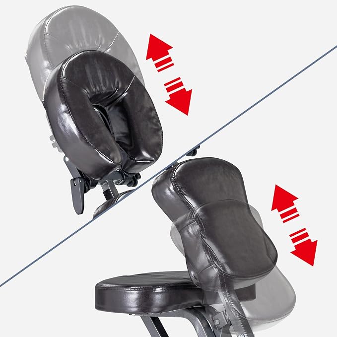Master Massage Bedford Portable Light Weight Massage Chair, Burgundy, with Carry Case