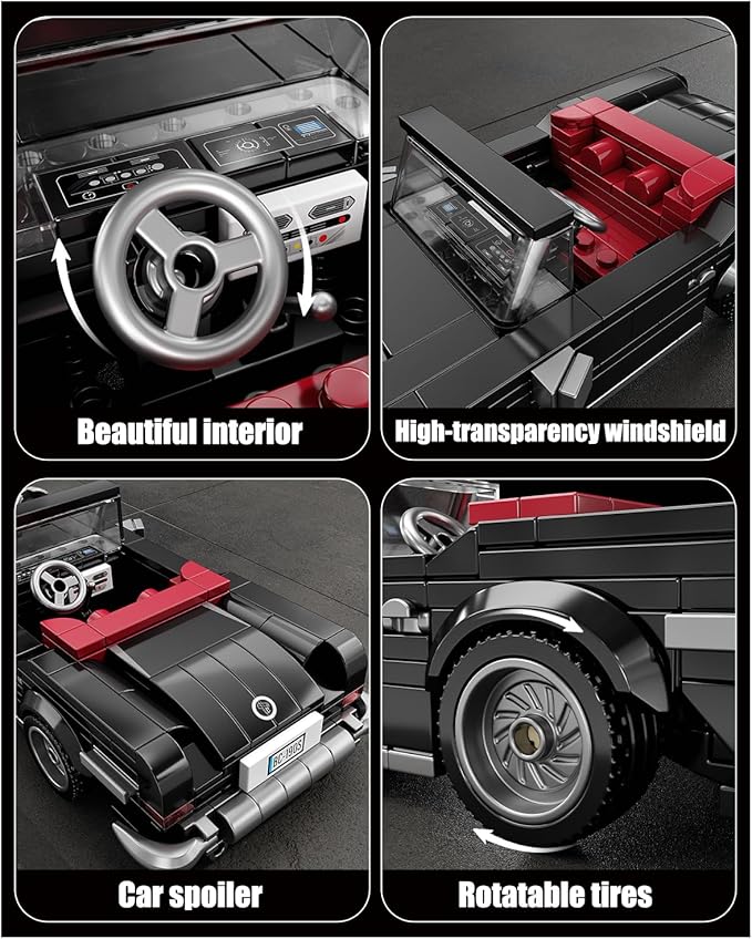 TGL TYCOLE Super Sports Car Building Block Set with Display Case,Speed Race Car Building Kits Construction Toy,Collectible Car Model,Christmas Birthday Gift for Adults and Kids 6 and up(338pcs)