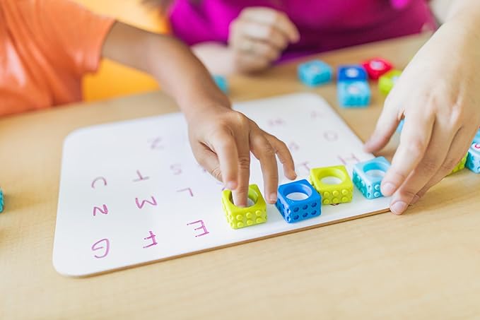 Educational Insights Alphabet BubbleBrix - ABC Learning Toys for Toddlers, Preschool Letter Recognition Blocks, Alphabet Pop It & Fine Motor Manipulatives, Classroom Activities for Kids Ages 3+