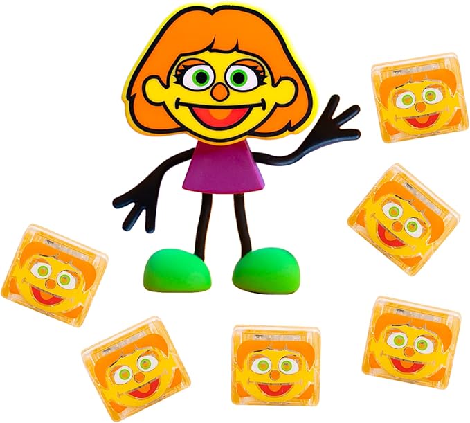 Glo Pals x Sesame Street Water-Activated Light-Up Cubes for Sensory Play (Julia - Cubes with Character) - Valentine Day Gift