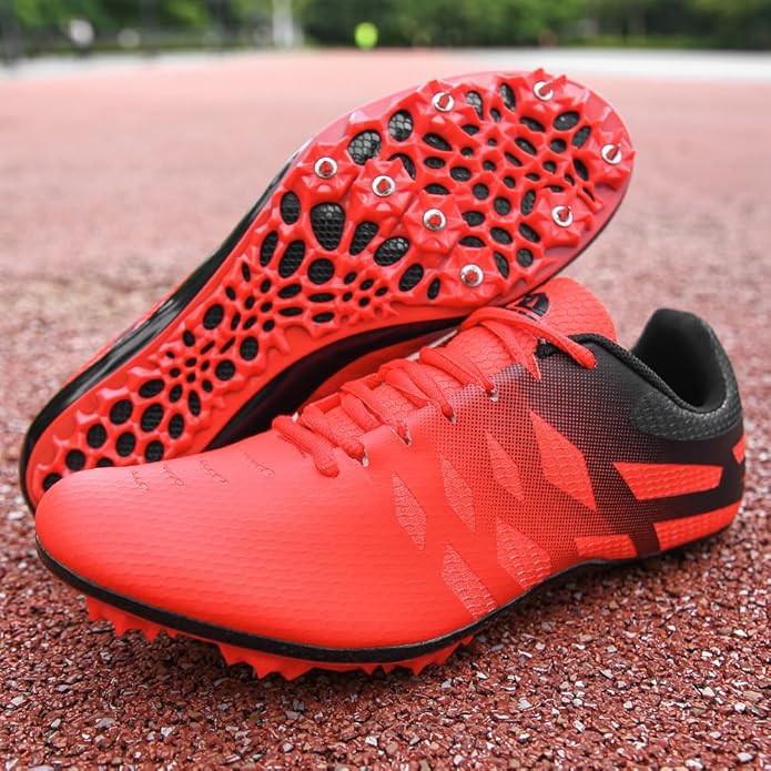 Men Women Kids Track and Field Shoes Professional 8 Spikes Running Racing Sneakers Breathable Lightweight Sprinting Shoes