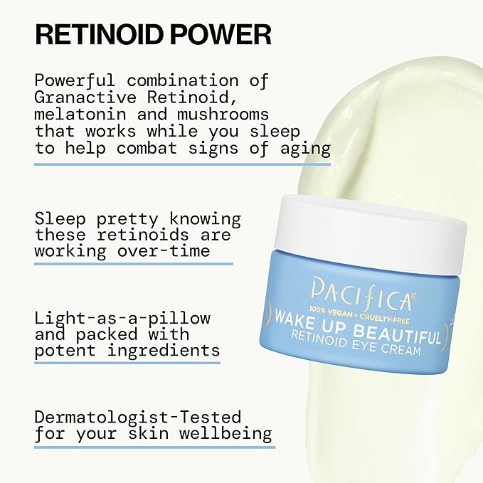 Pacifica, Eye Cream Wake Up Beautiful Retinoid, 0.5 Fl Oz