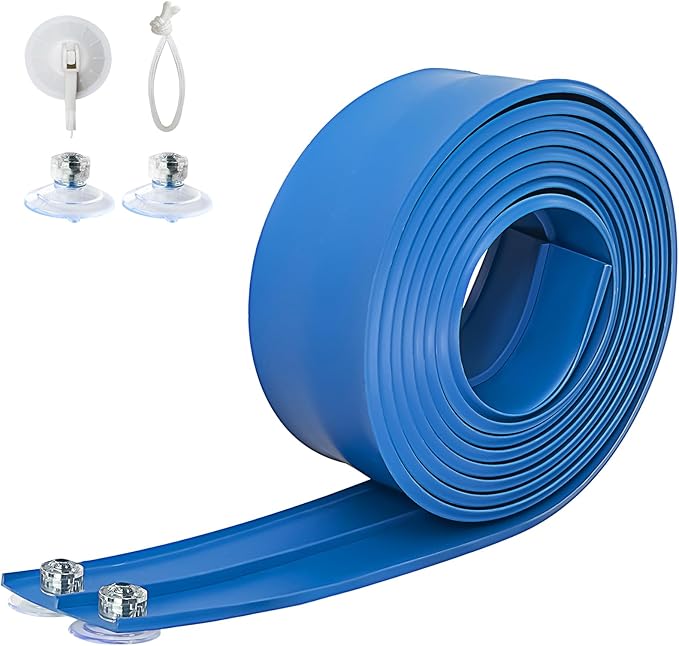Flex Track 15 Ft Starter Set, Flexible Race Car Ramp Track for Ages 3 & Up with Suction Cups Compatible with Hot Wheels and Diecast 1/64th Cars (Blue)