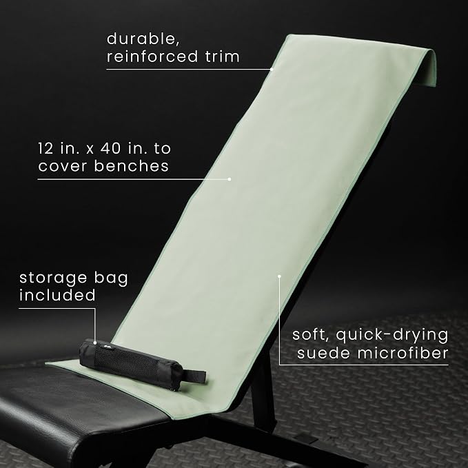 S&T INC. Gym Travel Towel, 3 Pack, Cooling Towels for Camping, Yoga, Home and Gym Bag, 3 Storage Bags Included, 12 Inch x 40 Inch, Microfiber, Sage Green