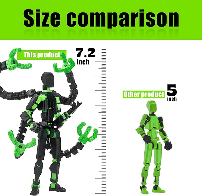 Assembly Completed T13 Action Figure 3D Printed Multi-Jointed Movable T 13 Nova 13 Robot 13 Action Figure Desktop Decorations for Game Lovers