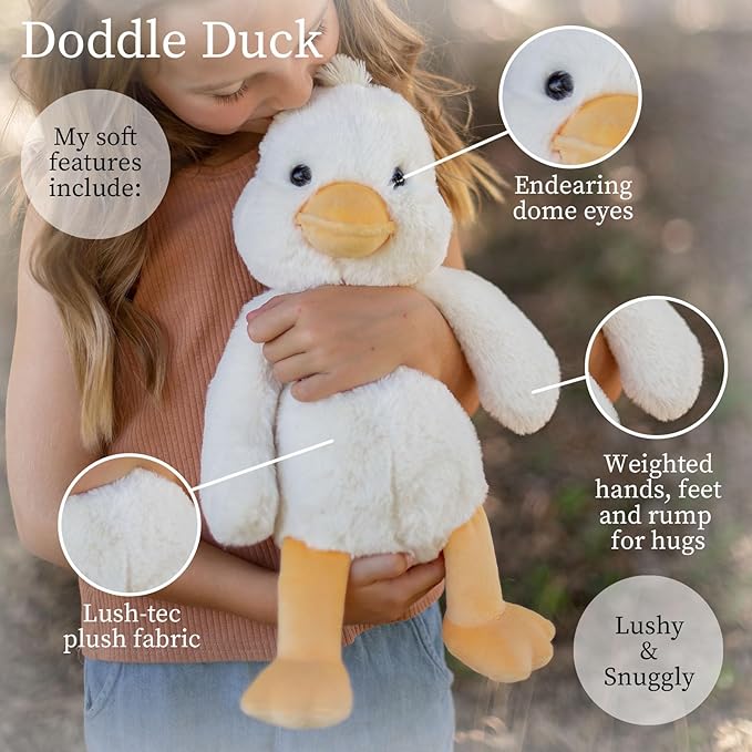 World's Softest Plush Off White .Duck, Lushee, Large, 16" Stuffed Animal for Baby, Toddler, Kids, Adults - Duck Plush Toy-Toy Made from Kid-Friendly, Quality Materials